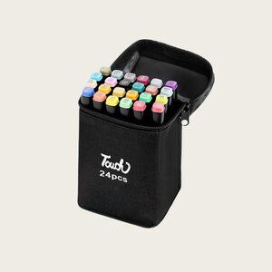 24 ColorPainting Markers Oil-based Set Fine & Bold 2 Types Painting Tool